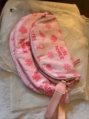 Girl Power Pink Crossbody Bag - Casual Everyday Shoulder Bag